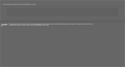 Desktop Screenshot of conwaysymphonyorchestra.org